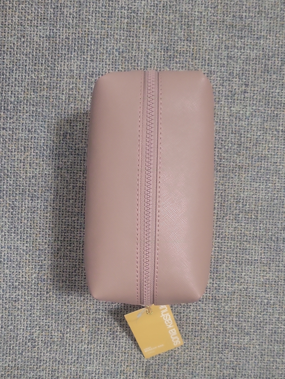 SONIA KASHUK Medium Loaf Makeup and Small Makeup Bag (Set of 2) in Mauve - Picture 7 of 13